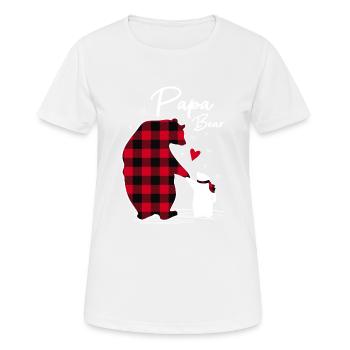 Papa Bear - Frauen T-Shirt atmungsaktiv - Weiß - Vorne - AI Model Female 172 dark (172cm)