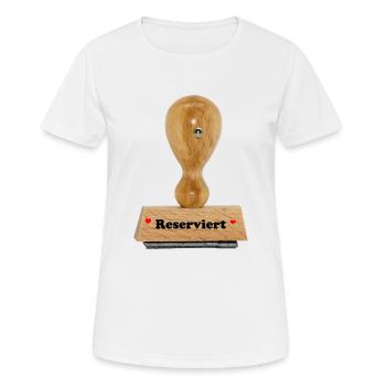 Reserviert Stempel - Frauen T-Shirt atmungsaktiv - Weiß - Vorne - AI Model Female 172 dark (172cm)