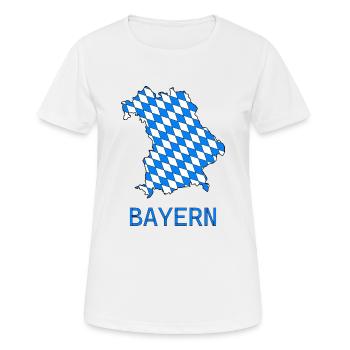 Bayern - Frauen T-Shirt atmungsaktiv - Weiß - Vorne - AI Model Female 172 dark (172cm)