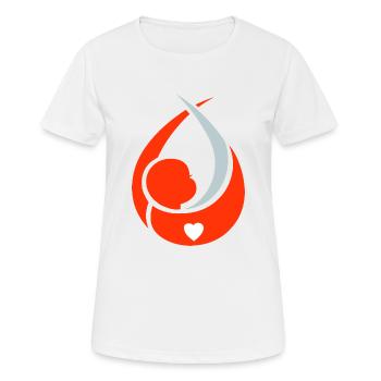 Schwangerschaft Babyparty Babyshower Boy Girl - Frauen T-Shirt atmungsaktiv - Weiß - Vorne - AI Model Female 172 dark (172cm)