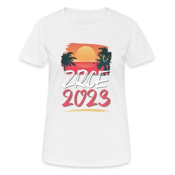 Zrce 2023 - Frauen T-Shirt atmungsaktiv - Weiß - Vorne - AI Model Female 172 dark (172cm)
