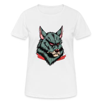 Ace the Furious Wolf - Women's Breathable T-Shirt - white - Front - AI Model Female 172 dark (172cm)