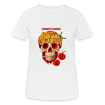 Spaghetti pour toujours - T-shirt respirant Femme - blanc - Devant - AI Model Female 172 dark (172cm)