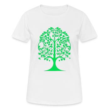 green tree - Women's Breathable T-Shirt - white - Front - AI Model Female 172 dark (172cm)