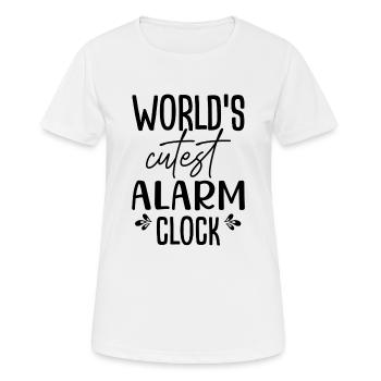 World´s Cutest Alarm Clock - Frauen T-Shirt atmungsaktiv - Weiß - Vorne - AI Model Female 172 dark (172cm)