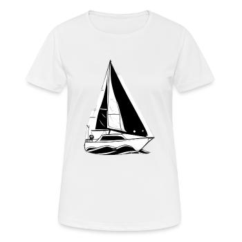 Sailing Ship Sailing Sailing Sailing Sailing Boat - Women's Breathable T-Shirt - white - Front - AI Model Female 172 dark (172cm)