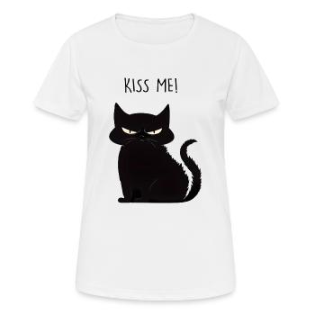 Embrasse-moi! - T-shirt respirant Femme - blanc - Devant - AI Model Female 172 dark (172cm)