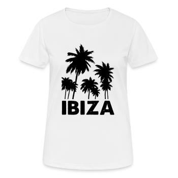 ibiza - Frauen T-Shirt atmungsaktiv - Weiß - Vorne - AI Model Female 172 dark (172cm)