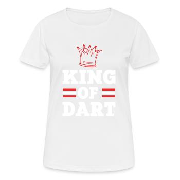 könig dart - Frauen T-Shirt atmungsaktiv - Weiß - Vorne - AI Model Female 172 dark (172cm)