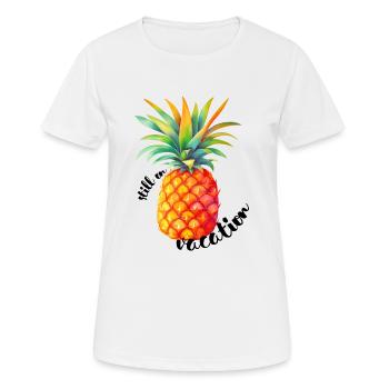 still on vacation - Women's Breathable T-Shirt - white - Front - AI Model Female 172 dark (172cm)