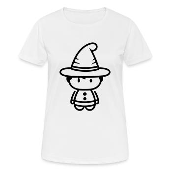 Kleine Hexe - Frauen T-Shirt atmungsaktiv - Weiß - Vorne - AI Model Female 172 dark (172cm)