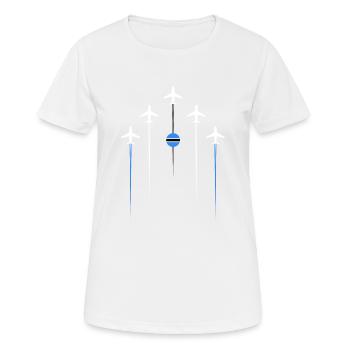 Botswana Airlines - Frauen T-Shirt atmungsaktiv - Weiß - Vorne - AI Model Female 172 dark (172cm)