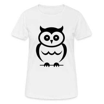 Petite chouette - T-shirt respirant Femme - blanc - Devant - AI Model Female 172 dark (172cm)
