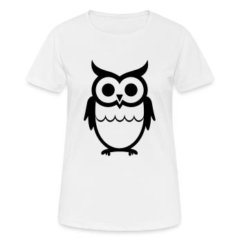 Petite chouette - T-shirt respirant Femme - blanc - Devant - AI Model Female 172 dark (172cm)