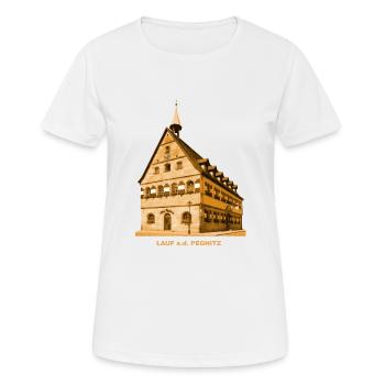 Mairie de Lauf Pegnitz, Franconie, Bavière - T-shirt respirant Femme - blanc - Devant - AI Model Female 172 dark (172cm)