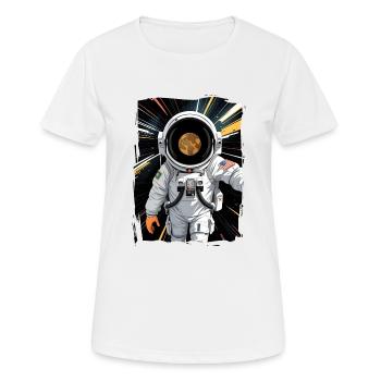 Astronaut Selfie - Women's Breathable T-Shirt - white - Front - AI Model Female 172 dark (172cm)