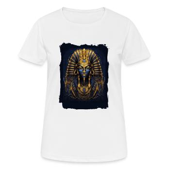 Der Pharao, König von Ägypten - Frauen T-Shirt atmungsaktiv - Weiß - Vorne - AI Model Female 172 dark (172cm)