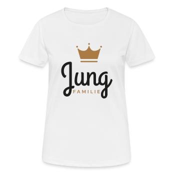 Jung-Familie - Frauen T-Shirt atmungsaktiv - Weiß - Vorne - AI Model Female 172 dark (172cm)