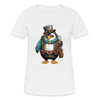 Lederhosen / Animal / Traditional costume / Tradition / Penguin - Women's Breathable T-Shirt - white - Front - AI Model Female 172 dark (172cm)