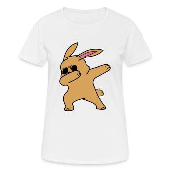 Tamponner le lapin - T-shirt respirant Femme - blanc - Devant - AI Model Female 172 dark (172cm)
