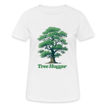 Étreinte d’arbre - T-shirt respirant Femme - blanc - Devant - AI Model Female 172 dark (172cm)