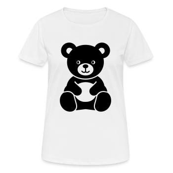 Ours en peluche - T-shirt respirant Femme - blanc - Devant - AI Model Female 172 dark (172cm)