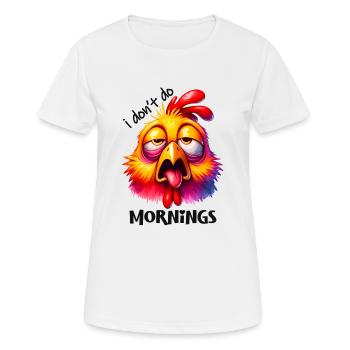 Hühner Henne Bunte Farm Isolierter Hahn Kaffee - Frauen T-Shirt atmungsaktiv - Weiß - Vorne - AI Model Female 172 dark (172cm)