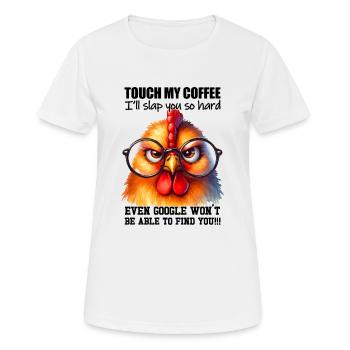 Hühner Henne Bunte Farm Isolierter Hahn Kaffee - Frauen T-Shirt atmungsaktiv - Weiß - Vorne - AI Model Female 172 dark (172cm)