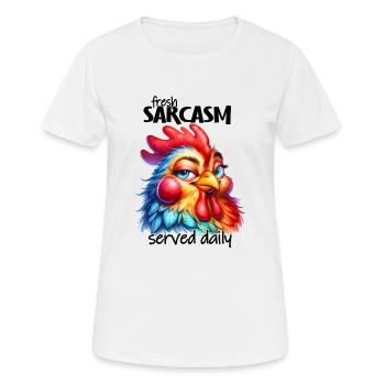 Poulet poule Coloré Ferme Isolé Coq Café - T-shirt respirant Femme - blanc - Devant - AI Model Female 172 dark (172cm)