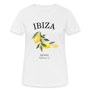 Ibiza - Espagne - Mer Méditerranée - Souvenir - T-shirt respirant Femme - blanc - Devant - AI Model Female 172 dark (172cm)