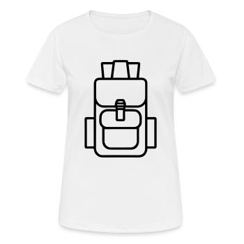 Sac à dos - T-shirt respirant Femme - blanc - Devant - AI Model Female 172 dark (172cm)