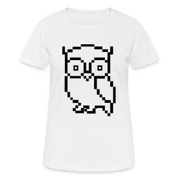 Owl Pixel - Women's Breathable T-Shirt - white - Front - AI Model Female 172 dark (172cm)