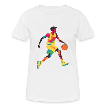Basketteur Basketteur - T-shirt respirant Femme - blanc - Devant - AI Model Female 172 dark (172cm)