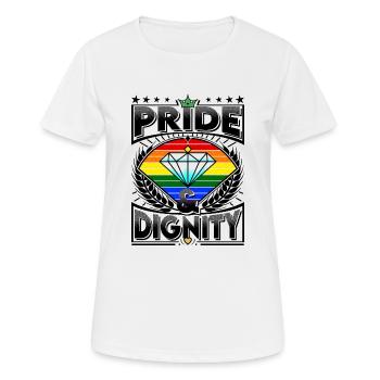 Fierté et dignité LGBT Diamond & Laurel Doodle - T-shirt respirant Femme - blanc - Devant - AI Model Female 172 dark (172cm)