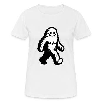 Yéti souriant - Observation du Bigfoot - T-shirt respirant Femme - blanc - Devant - AI Model Female 172 dark (172cm)