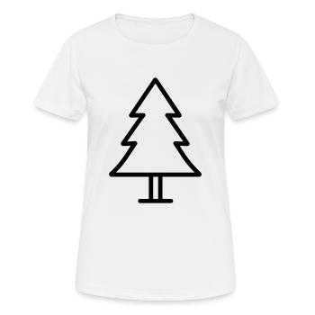 Sapin de Noël - T-shirt respirant Femme - blanc - Devant - AI Model Female 172 dark (172cm)
