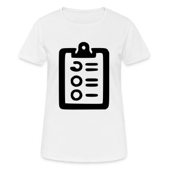 Liste de Tâches - T-shirt respirant Femme - blanc - Devant - AI Model Female 172 dark (172cm)