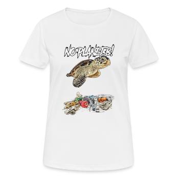 Save the ocean // Pollution - Women's Breathable T-Shirt - white - Front - AI Model Female 172 dark (172cm)
