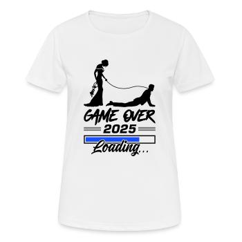 Wedding Loading 2025 Game Over - T-shirt respirant Femme - blanc - Devant - AI Model Female 172 dark (172cm)