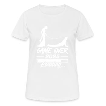 Wedding Loading 2025 Game Over - T-shirt respirant Femme - blanc - Devant - AI Model Female 172 dark (172cm)