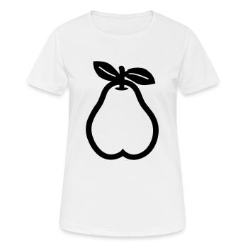poire - T-shirt respirant Femme - blanc - Devant - AI Model Female 172 dark (172cm)