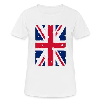 Drapeau Anglais - T-shirt respirant Femme - blanc - Devant - AI Model Female 172 dark (172cm)