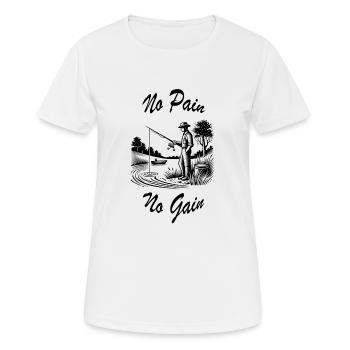 Pas de Pain Pas de Gain - T-shirt respirant Femme - blanc - Devant - AI Model Female 172 dark (172cm)