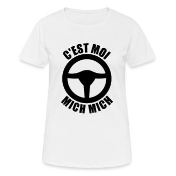 It's me Mich Mich, Fahrschule - Frauen T-Shirt atmungsaktiv - Weiß - Vorne - AI Model Female 172 dark (172cm)