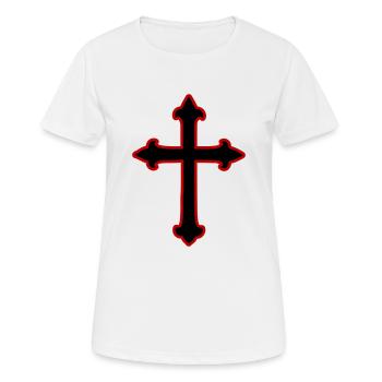 Croix Symbole Christianisme - T-shirt respirant Femme - blanc - Devant - AI Model Female 172 dark (172cm)
