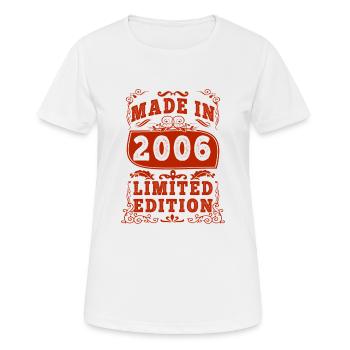 2006 Geburtstag 2006 Jahrgang 2006 Geburtstag - Frauen T-Shirt atmungsaktiv - Weiß - Vorne - AI Model Female 172 dark (172cm)