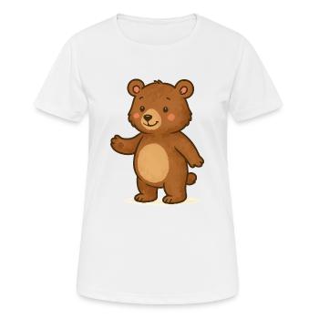 Ours Ours en peluche - T-shirt respirant Femme - blanc - Devant - AI Model Female 172 dark (172cm)
