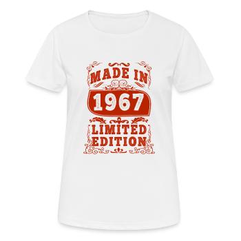 1967 Geburtstag 1967 Jahrgang 1967 Geburtstag - Frauen T-Shirt atmungsaktiv - Weiß - Vorne - AI Model Female 172 dark (172cm)