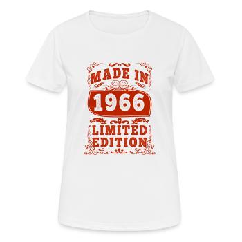 1966 anniversaire 1966 né en 1966 anniversaire - T-shirt respirant Femme - blanc - Devant - AI Model Female 172 dark (172cm)