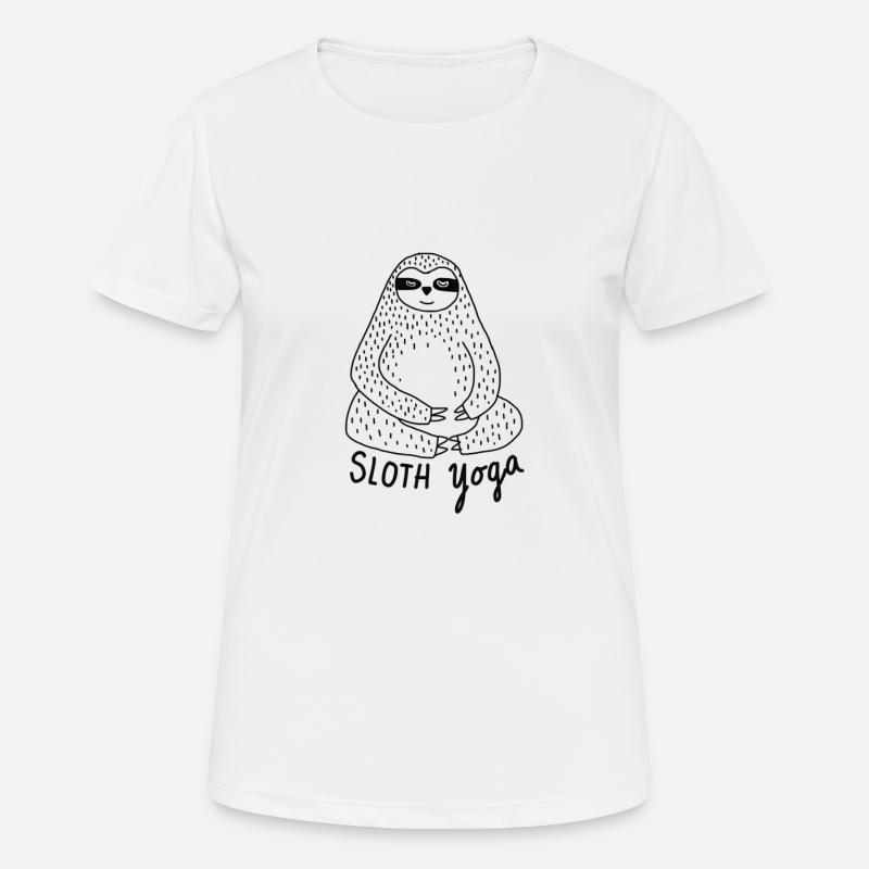 Sloth Yoga - Women's Breathable T-Shirt - white